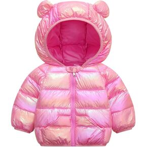 Evelin LEE Baby Boys Girls Colorful Zip Up Hooded Jacket Coat Winter Warm Padded Outwear