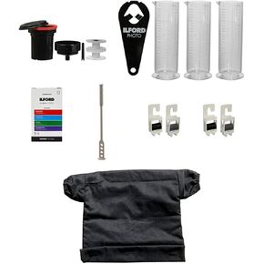 Ilford and Paterson Photographic Film Processing Kit Bundle with Changing Bag (2 Items)