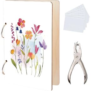 منظم بطاقات رعاة البقر الممتاز منظم بطاقات المعايدة Western Cowgirl Western Preppy Keeper Storage Cards Holder Wooden Keeper Binder Photo ألبوم 2 حلقات مع كمة وجيوب داخلية 20 ٪