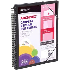 Carchivo Archivex Star 20-Pocket Spiral Binder - Red