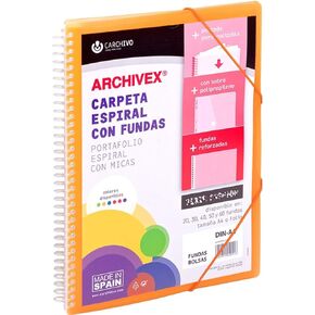 Carchivo Archivex Star 20-Pocket Spiral Binder - Red in Kuwait