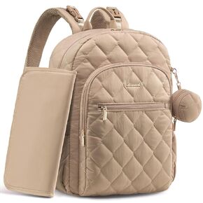 LOVEVOOK Diaper Bag Backpack,Puffer Quilted Baby Diaper Bag with Insulated Pockets,Travel Diaper Backpack for Boys Girls with Changing Pad,Water-Resistant Baby Bag for Mom Dad,Black