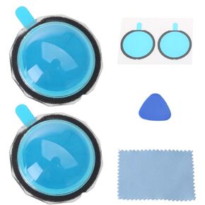 1 Set Front & Rear Lens Protective Lens Guard with Double-Sided Tape and Cloth for 360 Camera