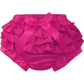 YEAHDOR Baby Girl Bloomers for Toddler Cotton Ruffle Shorts Bowknot Decor Elastic Briefs Underwear
