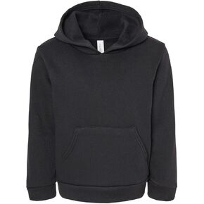 Bella Canvas Toddler Boys Black Sponge Fleece Pullover Hoodie