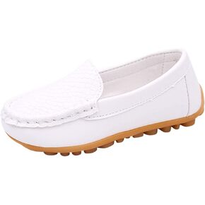 Boys Girls Loafer Flat Slip-On Comfort School Casual Dress Shoes Light Weight Lace Up Casua lBoat Shoes