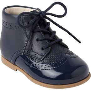 Baby & Boys Lace-Up Two-Tone Leather Brogue Shoes – Stylish & Comfortable Footwear