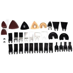 Oscillating Tool Blades Kit, Carbon Steel Multitool Saw Blades for Metal and Wood, Blades Set with Multiple Cutting Options