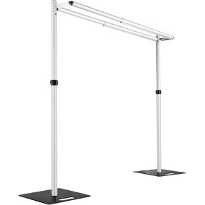 Backdrop Stand Heavy Duty,10x10ft Double Crossbar Pipe and Drape Stand, Adjustable Aluminium Flower Wall Backdrop, Back Drop Stand for Party Event, Trade Shows & Wedding Decor