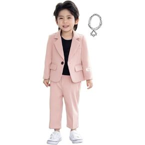 Boys Stylish Formal Suit 2 Kids Tuxedo Set for Special Events Weddings Homecoming and Dressy Occasions