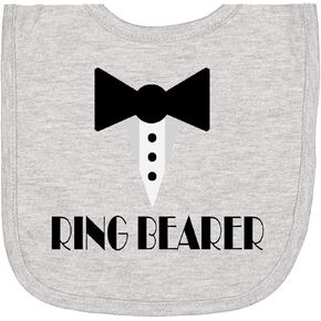 inktastic Ringbearer Mock Tux Wedding Tuxedo Newborn Bib