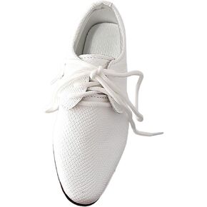 Boys Derb𝐲 Leather Formal Dress Shoes Pointed Toe Oxfor𝐝 Lace Up Wedding Part𝐲 Performance Prom Size 6 Shoes Toddler