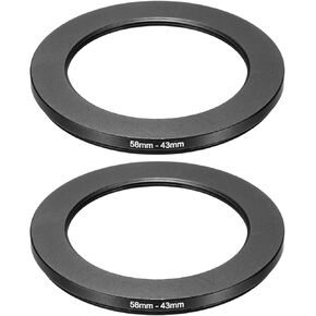 STAIKIL STOND DOWN RING ADAPTER 58 مم إلى 55 مم ، 2 PCS FILTER RINGS CAMERAND LENS FILLES RING DIGITAL