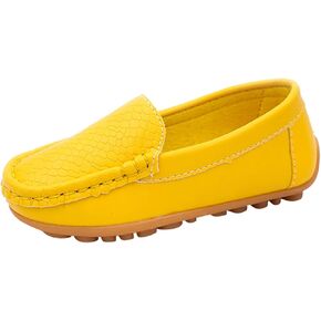 Toddler Boys Girls Slip On Loafers Shoes Kids Dress Flat Shoes Leather Boat Shoes Schooling Walking Casual Shoes