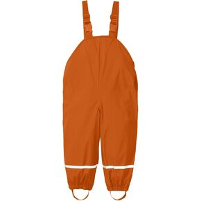 Kids Toddler Suspender Rain Pants Baby Boys Girls Rain Overalls Pant Mud Dirty Proof Rain Bib (Orange, 5-6 Years)