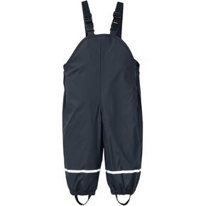 Kids Toddler Suspender Rain Pants Boys Girls Baby Rain Bib Pant Overalls Waterproof Windproof (Black, 5-6 Years)