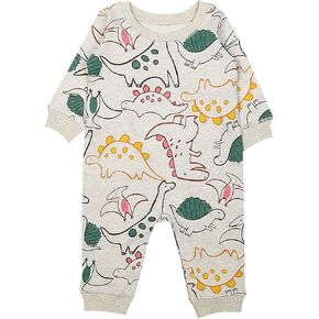 Cute Print Unisex Baby Rompers Long Sleeve Cotton One-Piece Outfits for Boys Girls