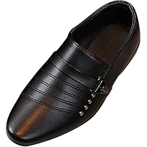 Shoes for Boys Student Perform Leather Baby Casual Style Toddler Children Boys Shoes British Dress (White, 4.5-5 Years)