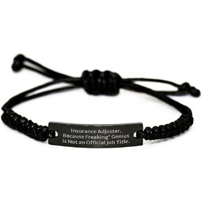 Gifts for Insurance Adjusters Funny Rope Adjustable Black Stainless Steel Engraved Insulated Quote Birthday Presents