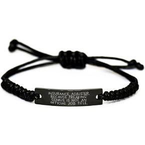Funny Insurance Adjuster Rope Bracelet Gifts for Insurance Adjusters on Their Birthday - Unique Adjuster Appreciation Gifts from Us to You