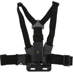 Adjustable Elastic Chest Mount Harness for Action Cameras and Smartphones - Compatible with Osmo Action, Series, and Mobile Devices