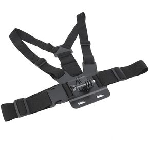 Chest Mount Harness, Chest Mount Plastic and Elastic Rope with J Shape Hook for Action Camera