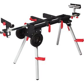 Steelman Contractor Miter Saw Mobile Workstation, Universal Mount, Steel Construction, Portable Folding Legs, Adjustable Width, Supports 500 lbs.