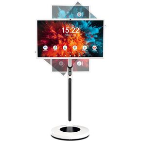 Shiarffe 32 Inch Smart Portable TV on Wheels, Rolling Tablet with Touchscreen Monitor, Wireless Casting, HDMI Iput, Remote Control, 8G RAM + 128G ROM Android OS, Battery Powered 4-6 Hours