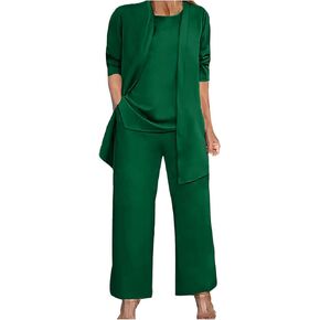Womens Trendy Lounge Set 3 Piece Outfits Long Sleeve Cardigan Sleeveless Top Wide Leg Pants Casual Sweatsuit Sets