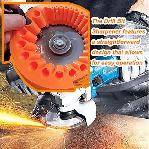 Drill Bit Sharpener, Power Drill Bit Grinding Attachment for 2 to 13 mm Bits, Old Drill Bit Grinder, Compatible with 125mm Angle Grinders, Giant Blade Angle Grinder for Grinding 125 mm Grinder (1PC) in Saudi Arabia