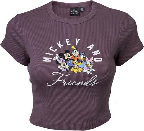 Disney Women's Mickey and Friends Group Crop T-Shirt in Saudi Arabia
