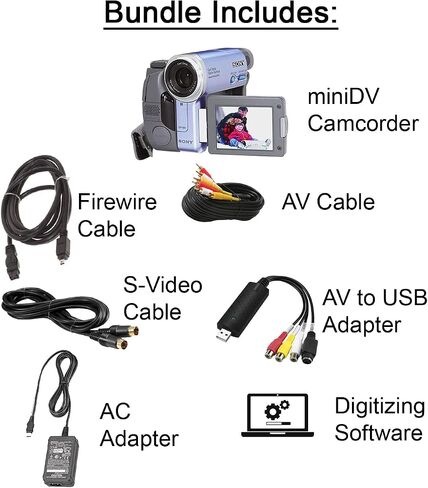 miniDV Player Transfer Bundle for Digitizing miniDV tapes, Includes mini DV camcorder and USB adapter in Saudi Arabia