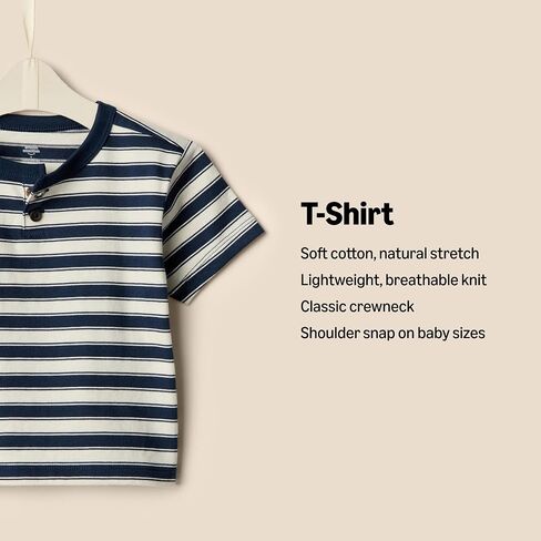 Amazon Essentials x Sofia Grainge Toddlers and Baby Boys' Cotton Short Sleeve Crewneck T-Shirts, Pack of 2 in Saudi Arabia