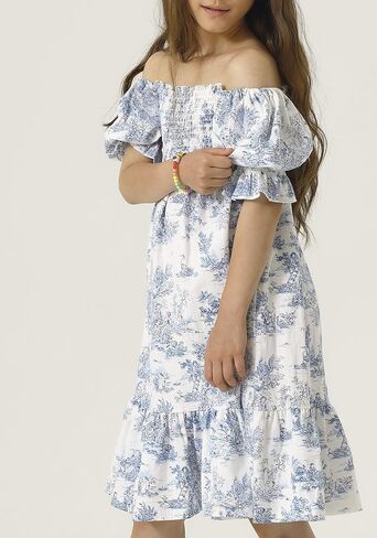NOTHING FITS BUT Girl’s Classic Linen Cotton Dress, Hana Gown, Kids Casual Frock in Kuwait