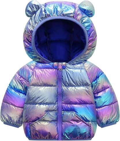 Evelin LEE Baby Boys Girls Colorful Zip Up Hooded Jacket Coat Winter Warm Padded Outwear in Saudi Arabia