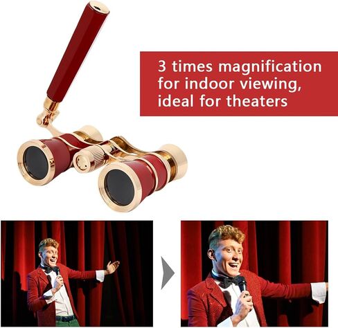 3X25 Opera Binocular Telescope for Theater Viewing, Portable Lightweight Design for Women, Girls, and Children, BK7 Optical Glass for Clear and Sharp Images (White) in Saudi Arabia