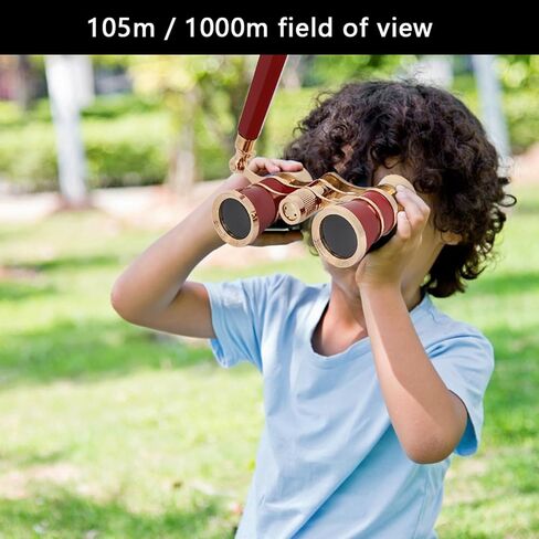 3X25 Opera Binocular Telescope for Theater Viewing, Portable Lightweight Design for Women, Girls, and Children, BK7 Optical Glass for Clear and Sharp Images (White) in Saudi Arabia