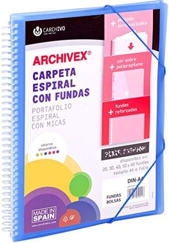 Carchivo Archivex Star 20-Pocket Spiral Binder - Red in Saudi Arabia