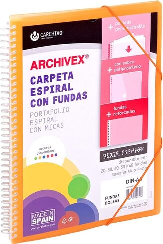 Carchivo Archivex Star 20-Pocket Spiral Binder - Red in Kuwait