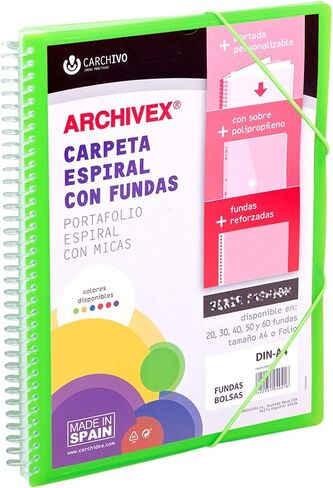 Carchivo Archivex Star 20-Pocket Spiral Binder - Red in Saudi Arabia