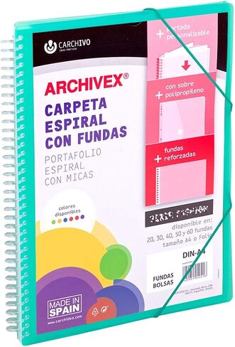 Carchivo Archivex Star 20-Pocket Spiral Binder - Red in Saudi Arabia