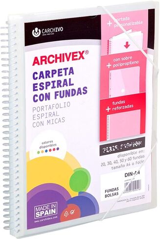 Carchivo Archivex Star 20-Pocket Spiral Binder - Red in Saudi Arabia
