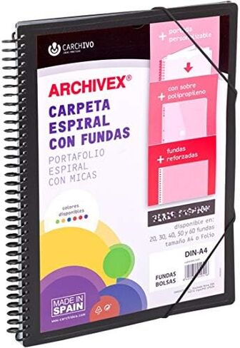 Carchivo Archivex Star 20-Pocket Spiral Binder - Red in Saudi Arabia