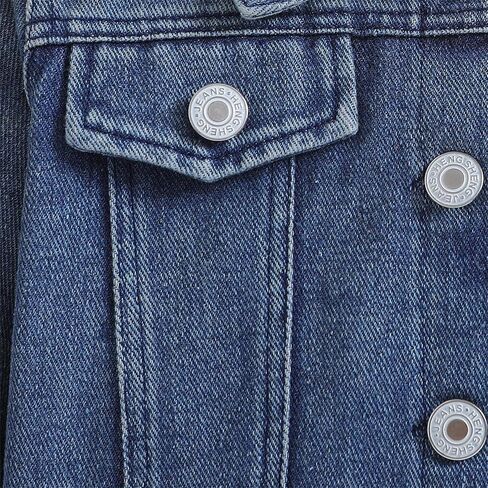 طفل طفل رضيع الفتيات جينات الدنيم سترة ليل Sis/Bro Basic Button Button Down Denim Coat Coat Outwear in Kuwait