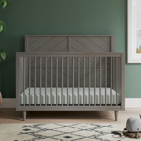 Child Craft Surrey Hill Crib, Dresser and Chest Nursery Set, 3-Piece, Includes 4-in-1 Convertible Crib, Dresser, and Chest, Grows with Your Baby (Toasted Chestnut) in Kuwait