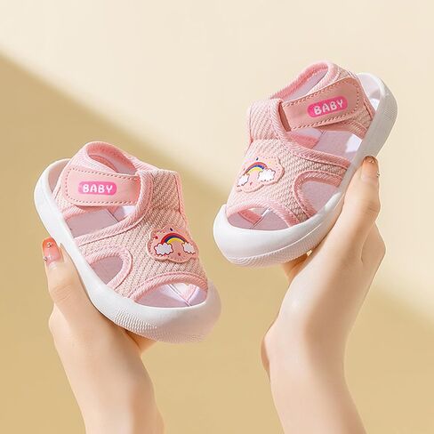 Toddler Boys Girls Sandals Mesh Rubber Sole Non-Slip Outdoor Sneakers Infant Lightweight Breathable First Walking Shoes in Saudi Arabia