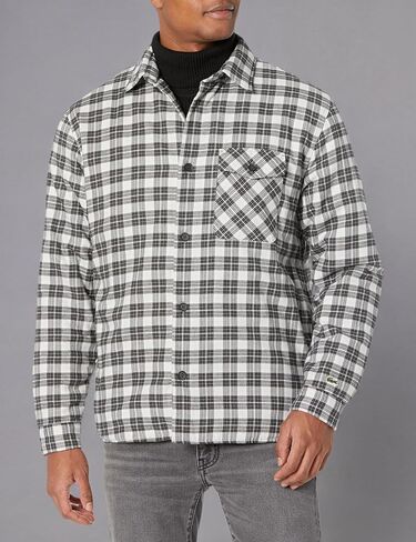 Lacoste Men's Flannel Shirt Jacket with Back Graphic in Saudi Arabia