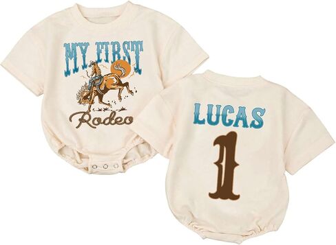 Personalized One Year Down Football Sweater Romper, First Birthday Outfit Boy in Saudi Arabia