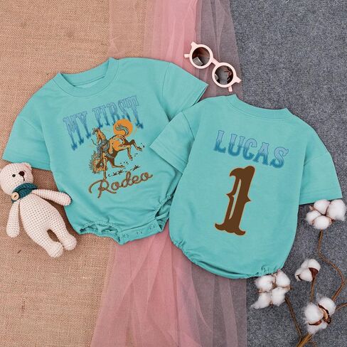 Personalized One Year Down Football Sweater Romper, First Birthday Outfit Boy in Saudi Arabia