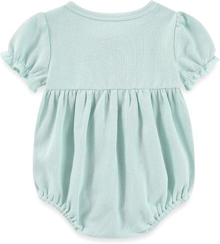 Newborn Baby Girl Clothes Cotton Bubble Romper Floral Short Sleeve Bodysuit 3 Pack in Saudi Arabia